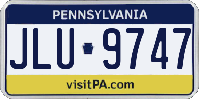 PA license plate JLU9747