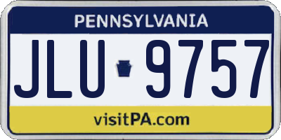 PA license plate JLU9757