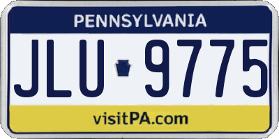 PA license plate JLU9775