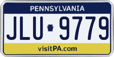PA license plate JLU9779