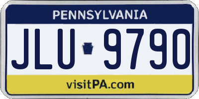 PA license plate JLU9790