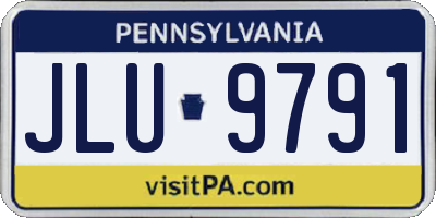 PA license plate JLU9791