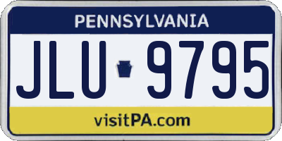 PA license plate JLU9795