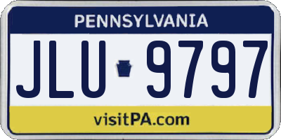 PA license plate JLU9797