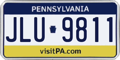PA license plate JLU9811