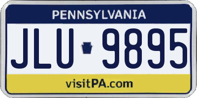PA license plate JLU9895