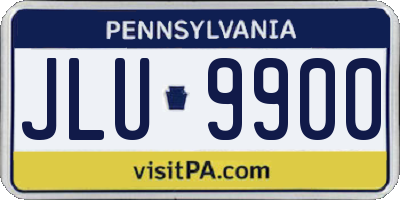 PA license plate JLU9900