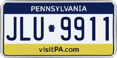 PA license plate JLU9911