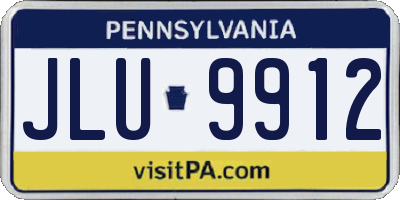 PA license plate JLU9912