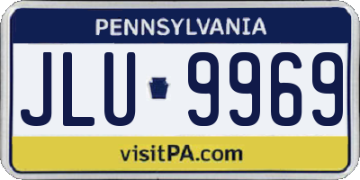 PA license plate JLU9969