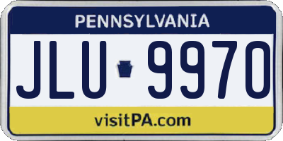 PA license plate JLU9970