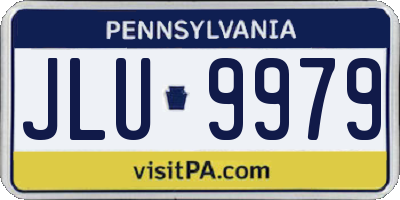 PA license plate JLU9979