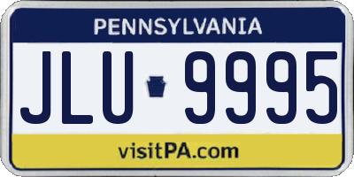 PA license plate JLU9995
