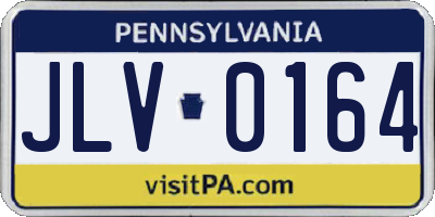 PA license plate JLV0164