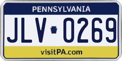 PA license plate JLV0269