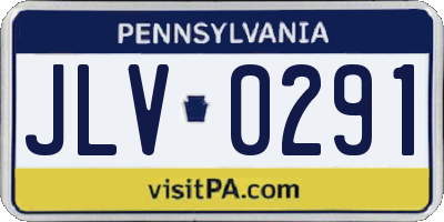 PA license plate JLV0291