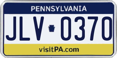 PA license plate JLV0370