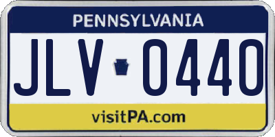 PA license plate JLV0440