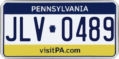 PA license plate JLV0489