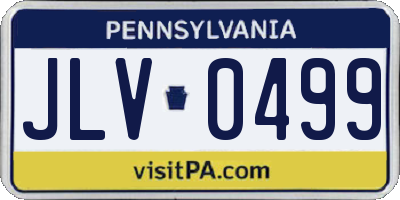 PA license plate JLV0499