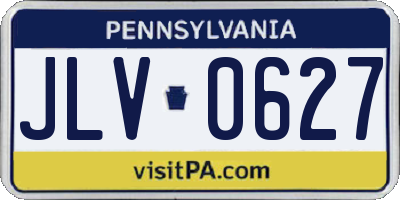 PA license plate JLV0627