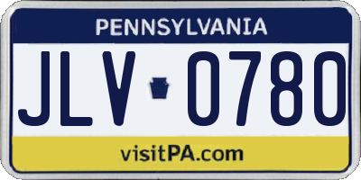 PA license plate JLV0780