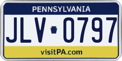 PA license plate JLV0797