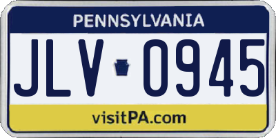 PA license plate JLV0945