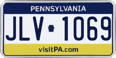 PA license plate JLV1069