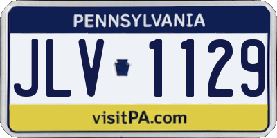 PA license plate JLV1129