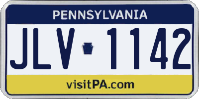 PA license plate JLV1142