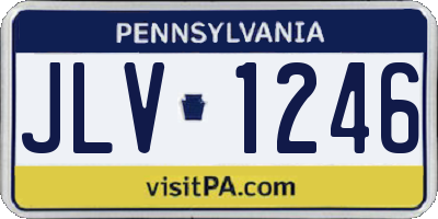 PA license plate JLV1246