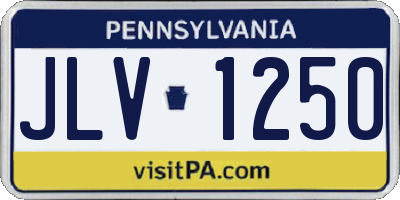 PA license plate JLV1250