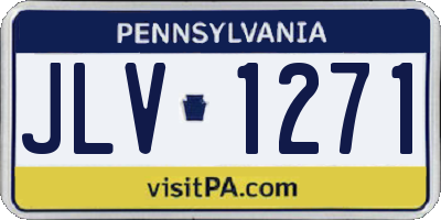 PA license plate JLV1271