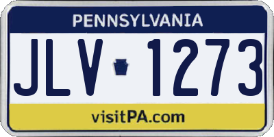 PA license plate JLV1273