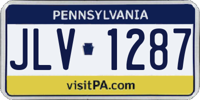 PA license plate JLV1287
