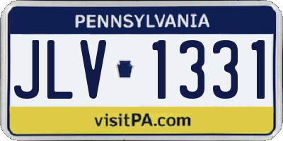 PA license plate JLV1331