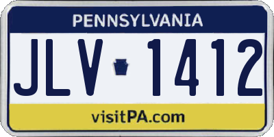 PA license plate JLV1412