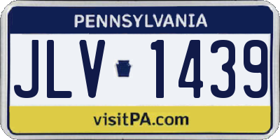 PA license plate JLV1439