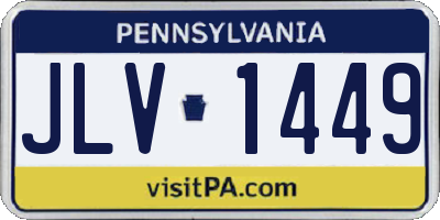 PA license plate JLV1449