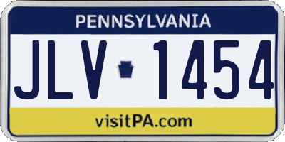 PA license plate JLV1454