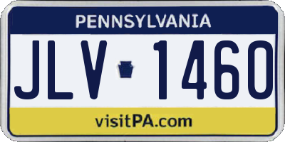 PA license plate JLV1460