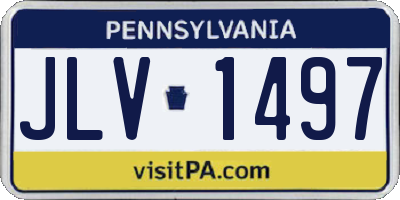 PA license plate JLV1497