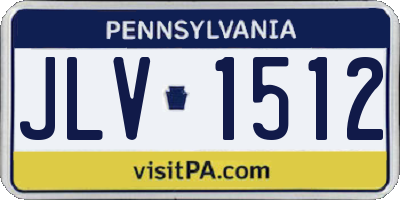 PA license plate JLV1512