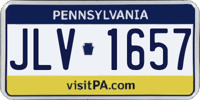 PA license plate JLV1657