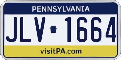 PA license plate JLV1664