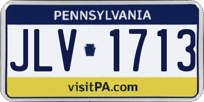 PA license plate JLV1713