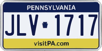 PA license plate JLV1717