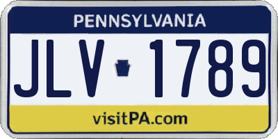 PA license plate JLV1789