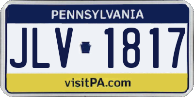PA license plate JLV1817